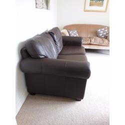 Small brown leather sofas - Ikea
