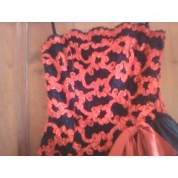 Designer strapless dress by Hoffman brand new - small size see ad for measurements