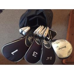 Complete set of golf clubs