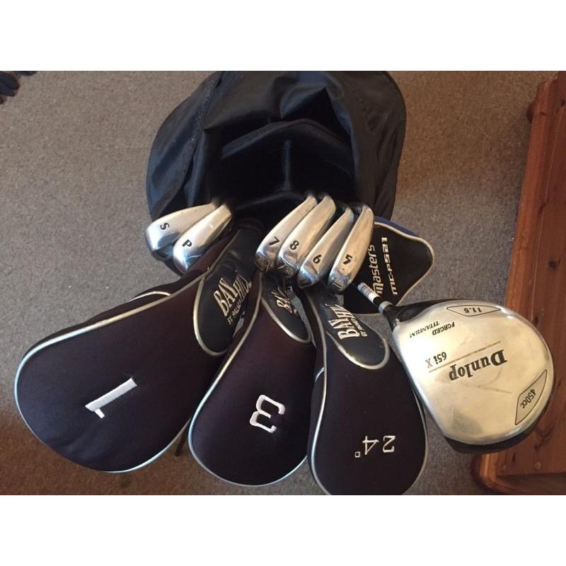 Complete set of golf clubs