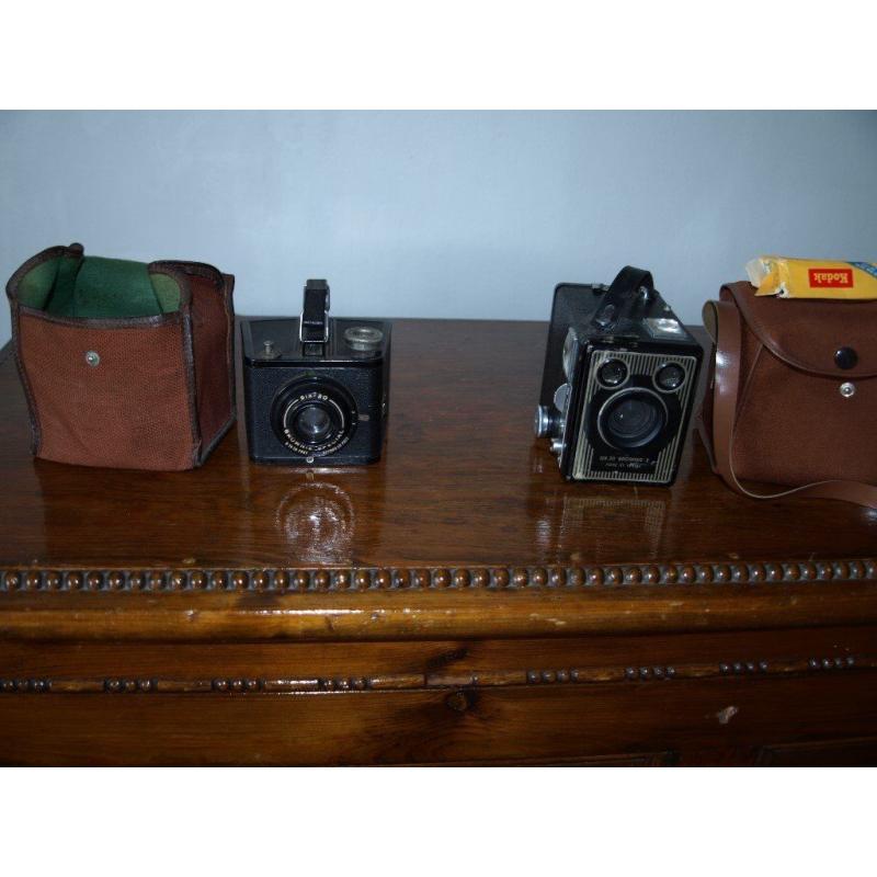 Two Vintage S20 Brownies Cameras in their original cases