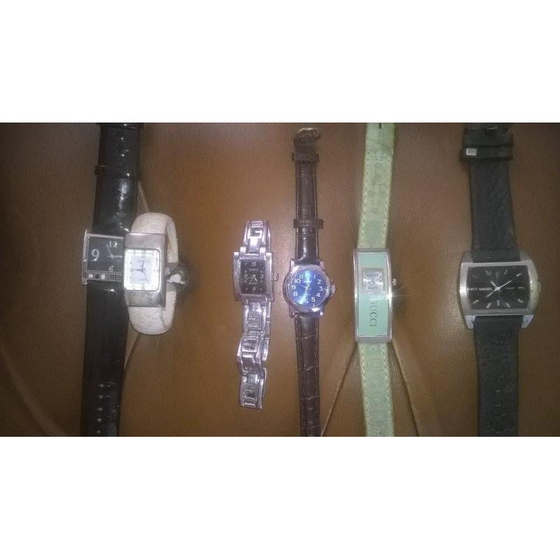 6 ladies watches all for repair & watch/bracelet set new