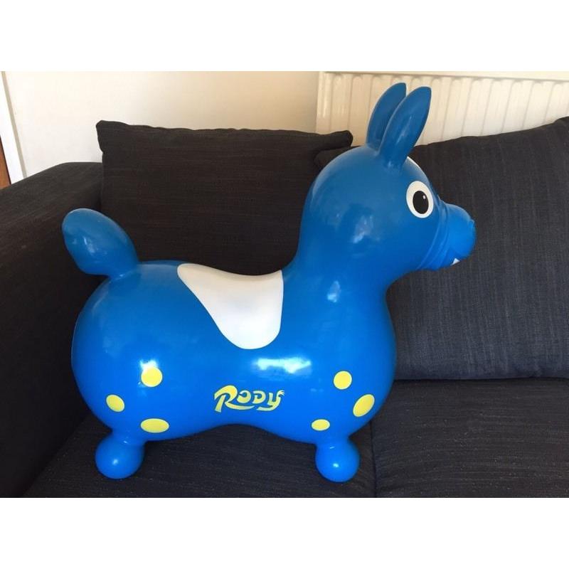 Blue Rody inflatable horse