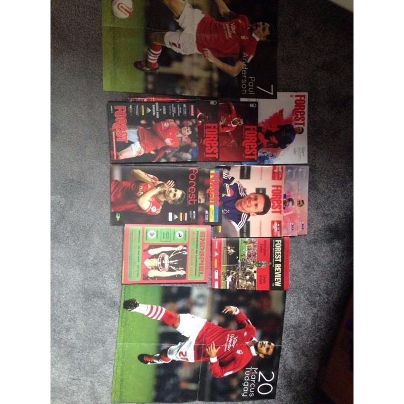 Nottingham forest programmes and 2 X posters