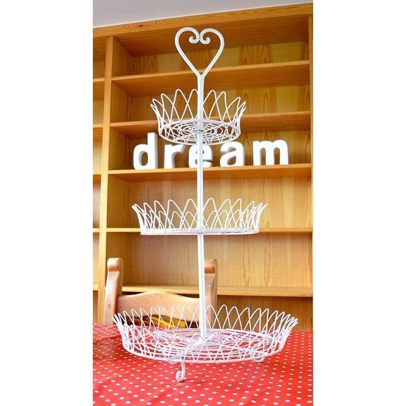 Large Metal Cake Stand - shabby chic/rustic