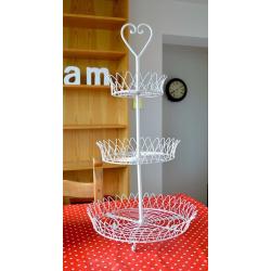 Large Metal Cake Stand - shabby chic/rustic