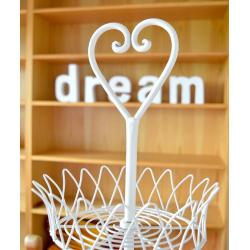 Large Metal Cake Stand - shabby chic/rustic