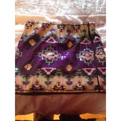 2 brand new sequin skirts size S-M