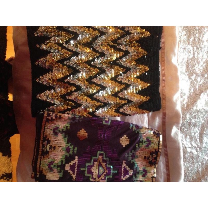 2 brand new sequin skirts size S-M