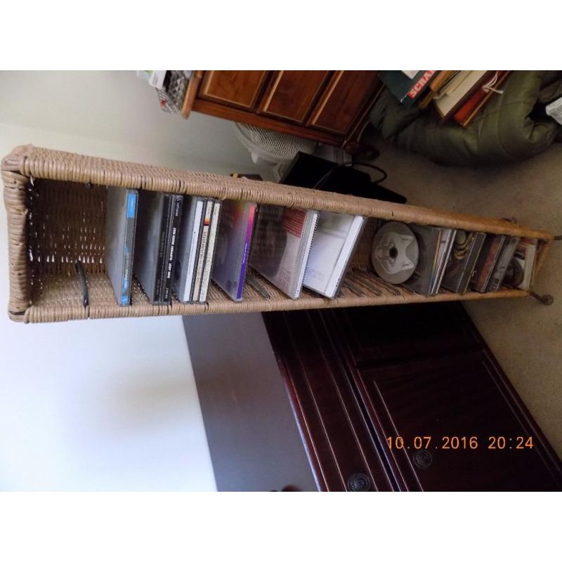 WICKER CD STORAGE TOWER
