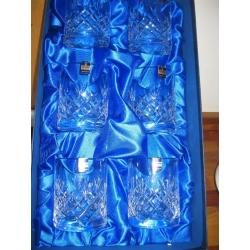 BRAND NEW IN BOX, GLENEAGLES LEAD CRYSTAL GLASSES.