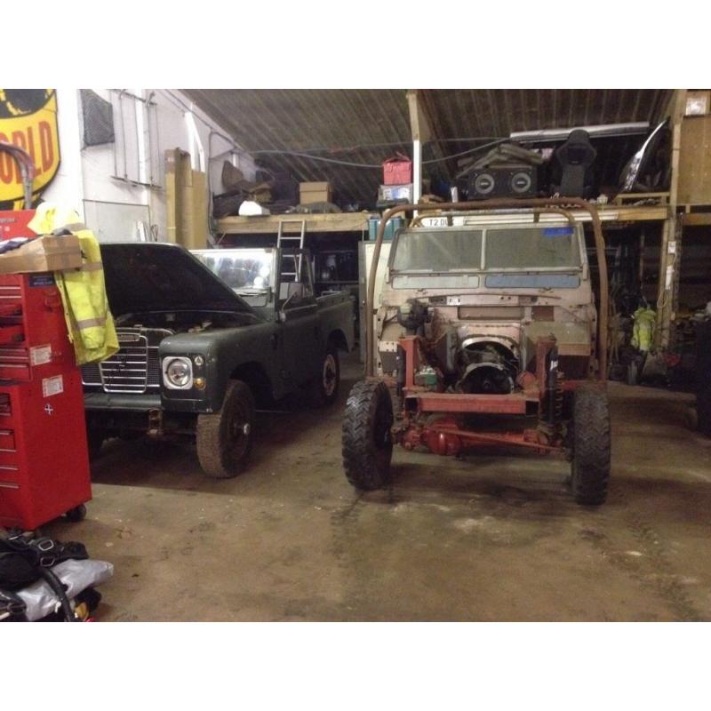 Land rover series 3 and bobtail range rover projects