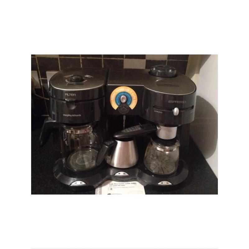 Morphy Richards Cafe Rico Combi Coffee Maker - with heated milk frother