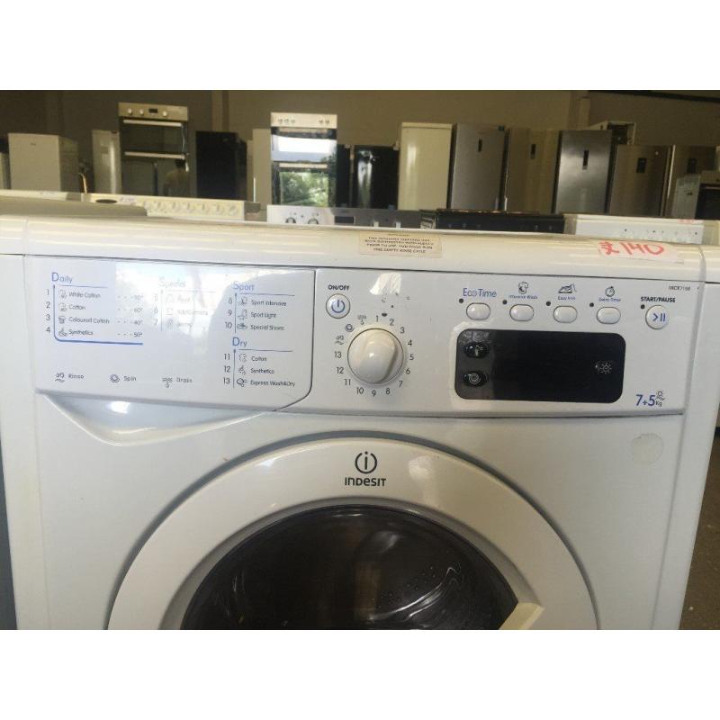 Indesit Ecotime IWDE 7168 Washer Dryer - White