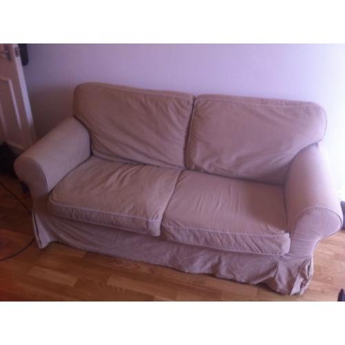 IKEA 2 SEATER EKTORP SOFA - Beige covers - collect by Saturday 23 July