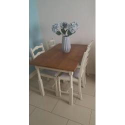 Dining table and 4 chairs