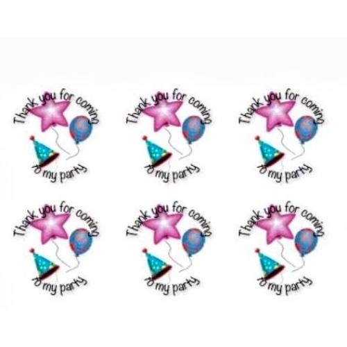 Thank you for coming to my party stickers
