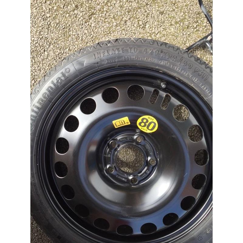 Vauxhall Zafira C Tourer Spare Wheel Mounting Cage Kit and space saver wheel tyre, jack, wrench