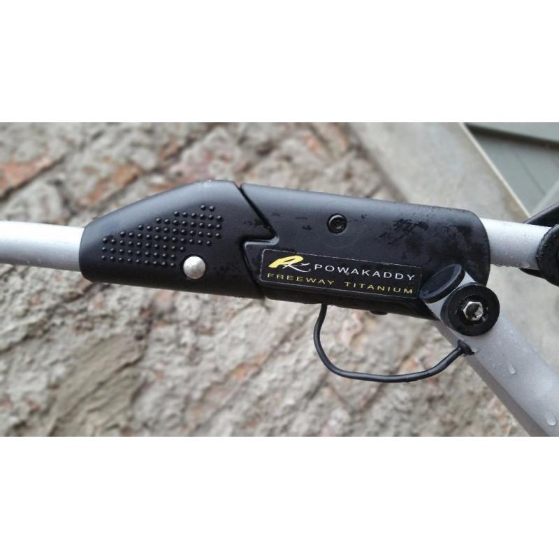 Powakaddy Freeway Titanium Compact Sport electric golf trolley