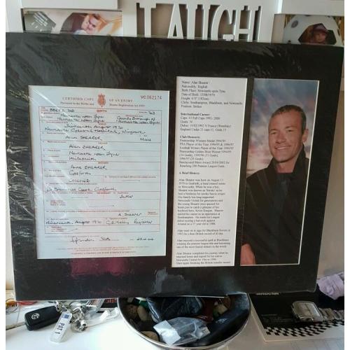 Alan shearers birth certificate