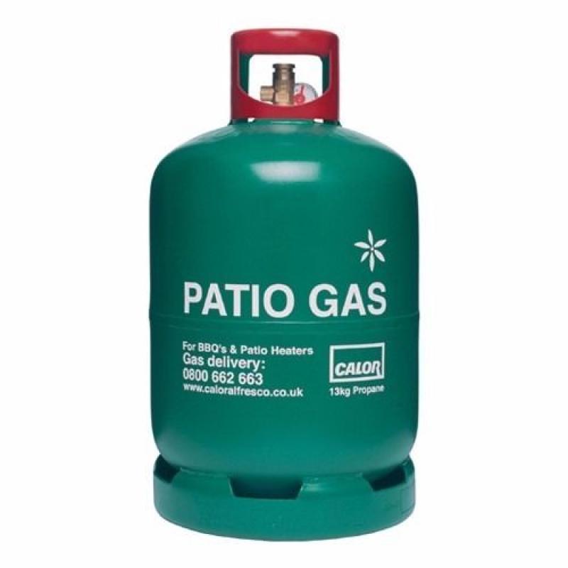 patio gas bottle with regulator 3/4 full