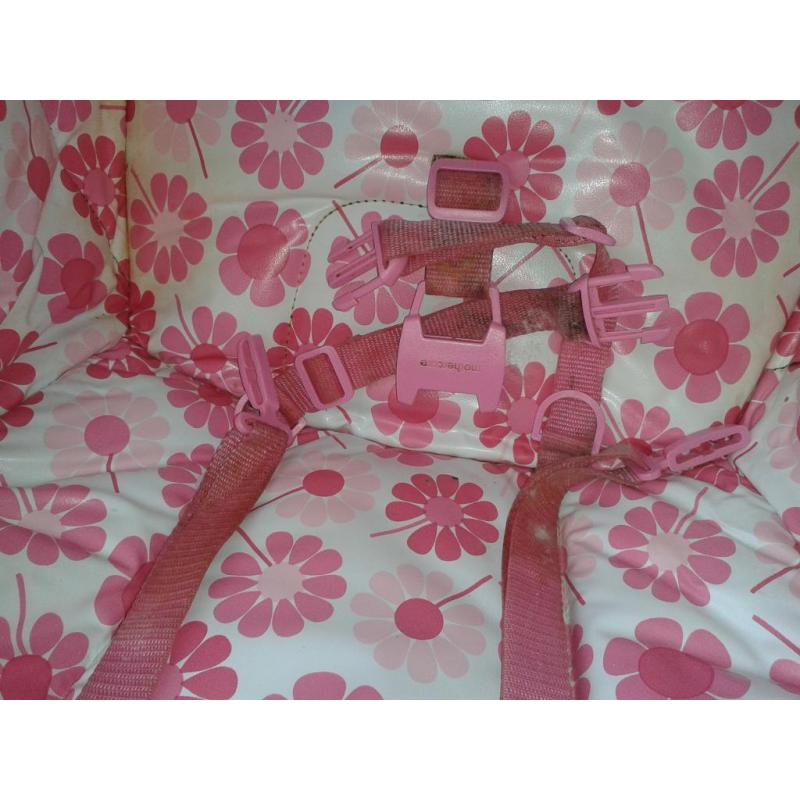 mothercare pink flowery high chair