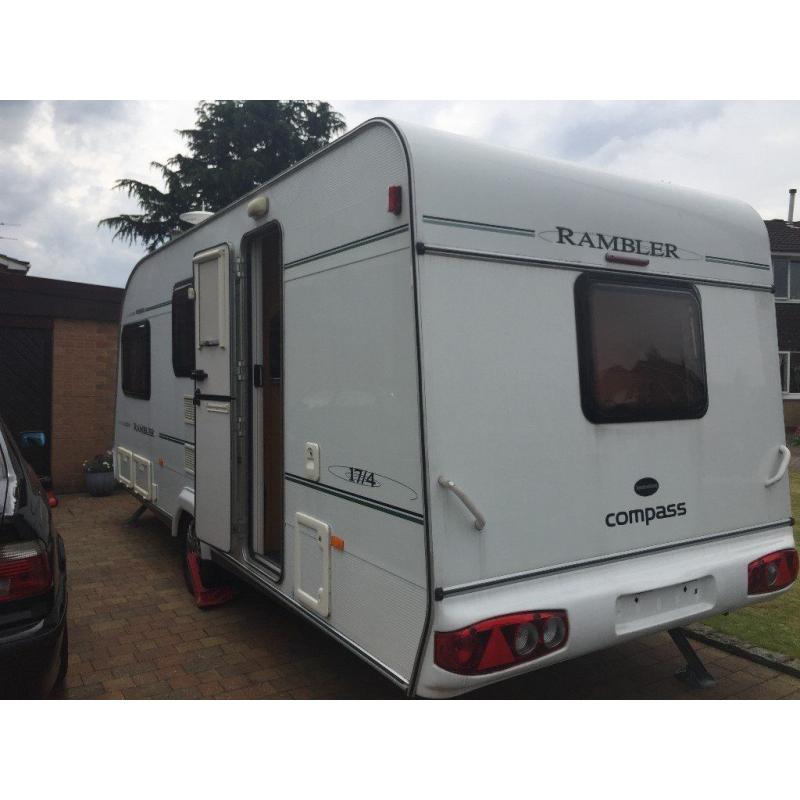 Compass rambler 17/4, 2004 Caravan, Berth & Awning, Ready to go Camping, Exellent condition