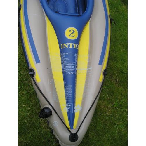 Inflatable 2 person Kayak,pump and oars.