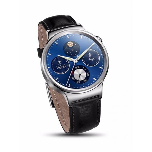 Huawei Watch with Black Leather Strap (Smartwatch)