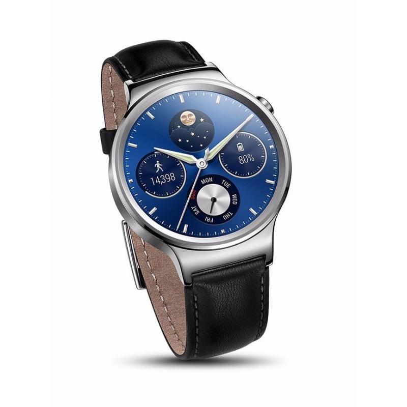 Huawei Watch with Black Leather Strap (Smartwatch)