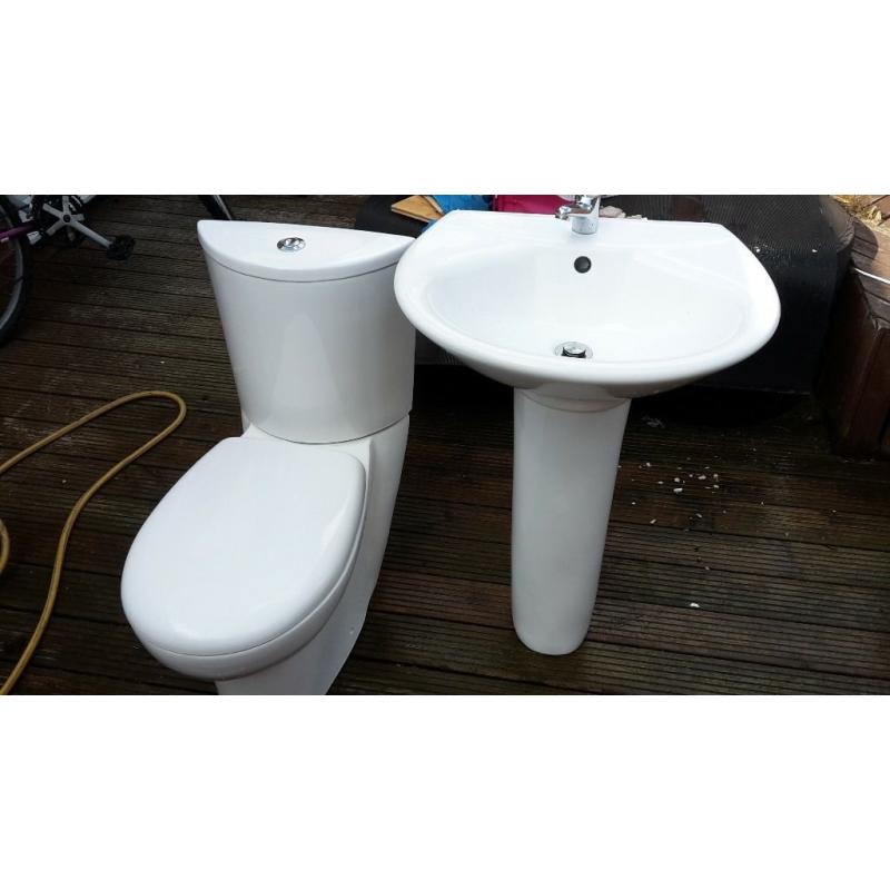 modern toilet and sink