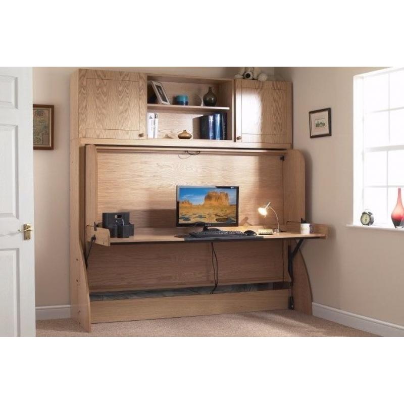 Wall mounted Study Bed 4' small double from StudyBed - folds flat against wall when not in use
