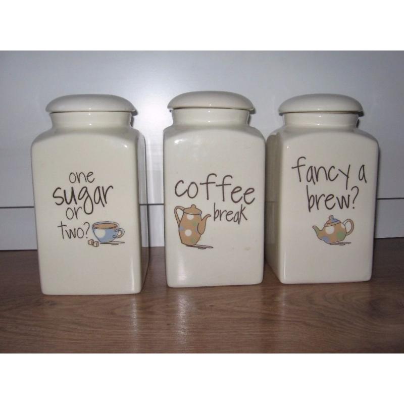 Tea, Coffee, Sugar Pot Set