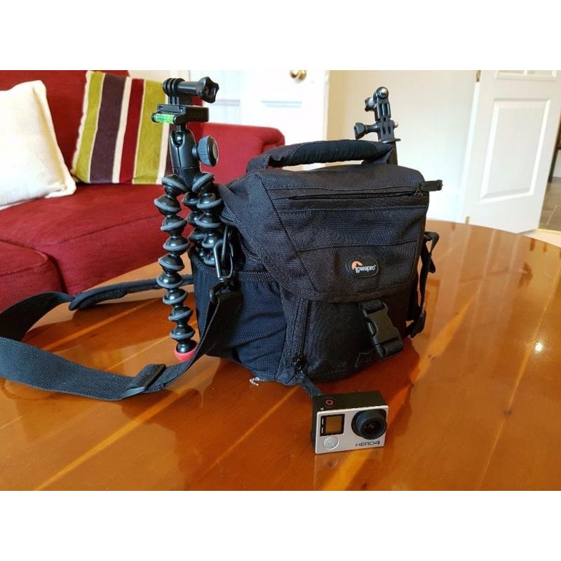 GoPro Hero 4 Silver + COMPLETE BUNDLE OF ACCESSORIES