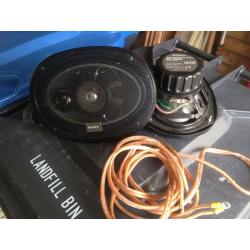Amp, bass box and speakers