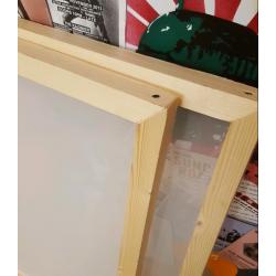 Silk screen printing meshed screens