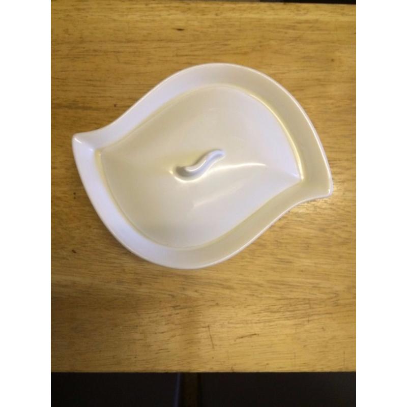 FOOD SERVING DISH (S SHAPE), 6 PIECES WITH LIDS, FOR RESTAURANT/CAFE OR HOME