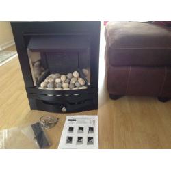 Asaba Contempory Inset Slimline Gas Fire with Pebbles