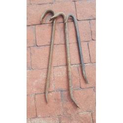 3 Crowbars varying lengths sold together or separately