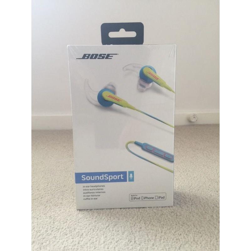 Bose SoundSport In-Ear Neon/Blue New