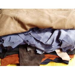 FABRIC - LEATHER / LEATHERETTE OFFCUTS, mixed sizes & colours. COLLECTION ONLY