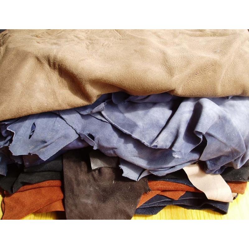 FABRIC - LEATHER / LEATHERETTE OFFCUTS, mixed sizes & colours. COLLECTION ONLY
