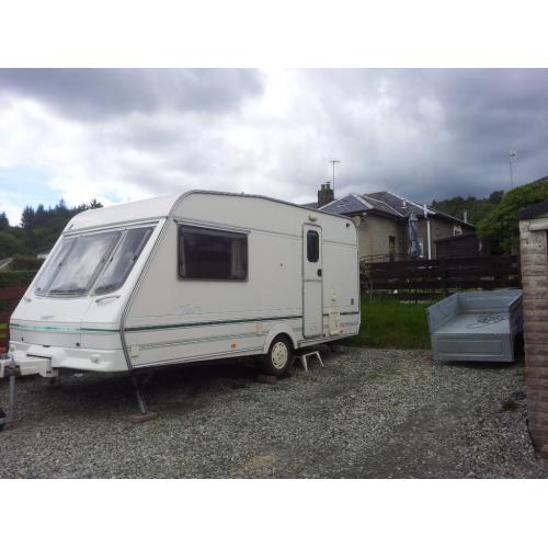 swift jura 2 berth caravan with awnings , mover and all accesories