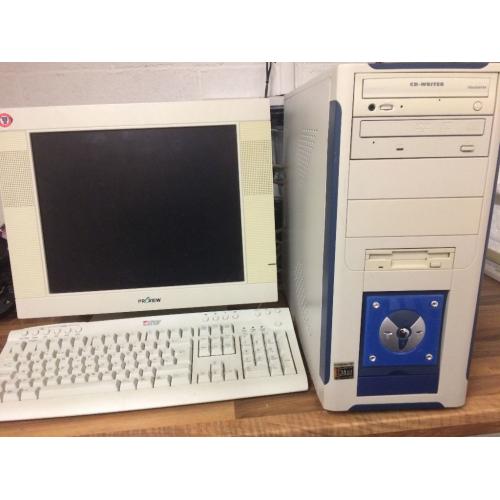 Computer + Monitor+ keyboard + Mouse + DVD