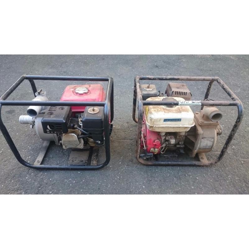 Water pumps petrol.