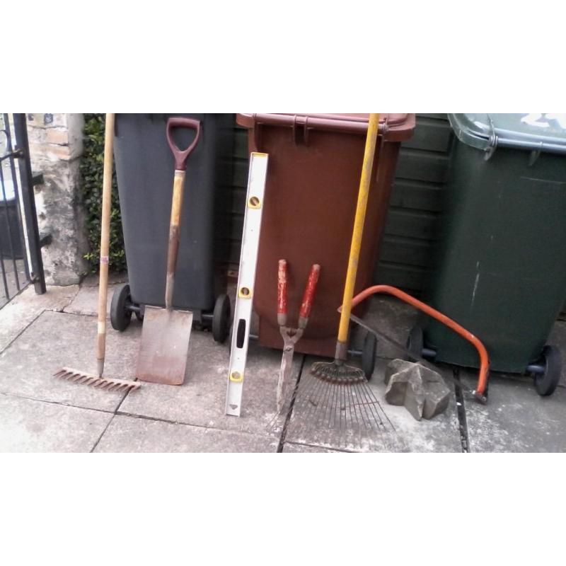 used garden tools