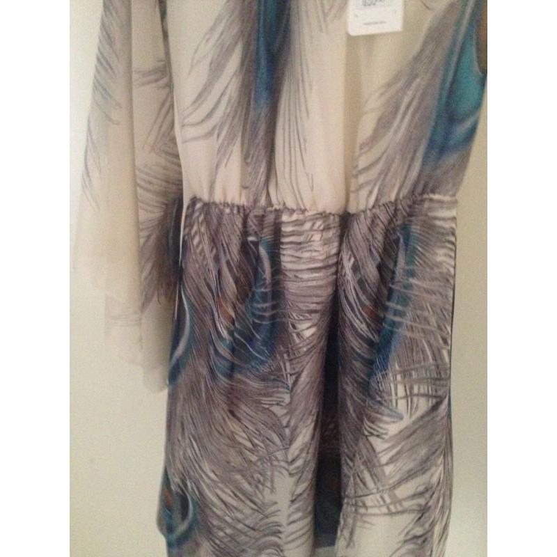 One shoulder size 14 dress new with label