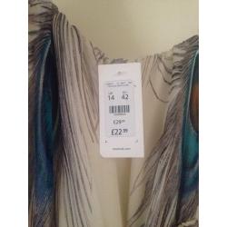 One shoulder size 14 dress new with label