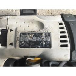 Makita 100v Hammer Drill - White