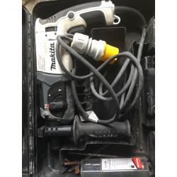 Makita 100v Hammer Drill - White